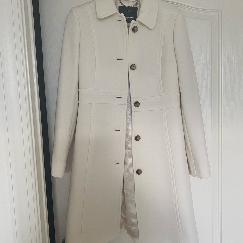 New J. Crew Lady Day Topcoat in Italian double-cloth wool blend